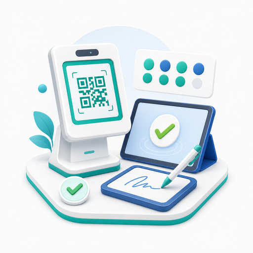 On-site Check-In workflow illustration
